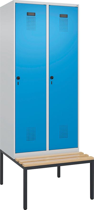 Spind CP, Evolo PLUS 2 Abteile H2120xB800xT815mm RAL7035/RAL5012 /P1G/7021