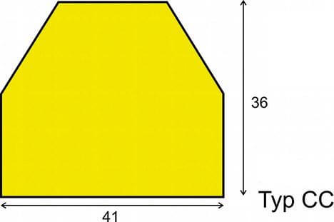 Flächenschutz DANCOP, Typ CC, L 1000mm gelb/schwarz selbstklebend Dancop
