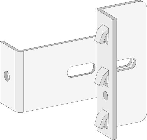 Wandverankerung NEUTRAL, ZW 45 verz. komplett verstellb. bis max.45mm
