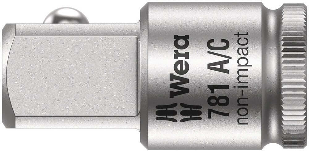 Wera 042671 781 A/Steckdosen-Adapter/Wandler 1/4″ Innengewinde auf 1/2″ Außengewinde