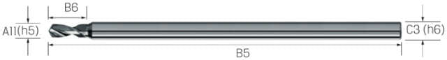 Kleinstbohrer MIKRON, VHM, 3 × A11, eXedur RIP
