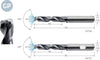 High-performance drill VHM TiAlN shank form HA 3 × A11 with internal cooling