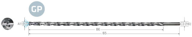 Hochleistungsbohrer VHM PREMUS GP, GP, 40 × A11, TiAlN, HA