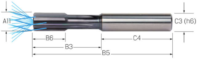 Hochleistungs-Reibahle HNC-Plus BECK, Typ DL/SL