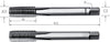Handgewindebohrer PRETEC, HSS metrisch fein