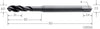 Machine tap HSS-Co RSP40 steam-tempered