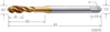 Machine tap HSS-Co R40 TiN