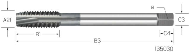 Maschinengewindebohrer PREMUS, HSSE-V3 vaporisiert
