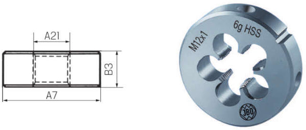 Schneideisen JBO, HSS metrisch-fein