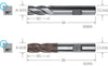 End mill HSS-Co long sharp edge 3.50