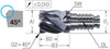 Zylinderfräser HAIMER, Duo Lock, Basic, 0,75 × A1