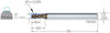 Vollradiusfräser MIKRON, VHM CrazyMill Cool, Vollradius, 2 × A1 kurz, eXedur SNP