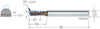 Vollradiusfräser MIKRON, VHM, CrazyMill Cool Vollradius, 3,5 × A1, eXedur SNP
