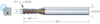 Kleinstfräser VHM MIKRON, CrazyMill Cool, torisch, Typ M-3 × A1, eXedur SNP