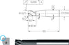 Torus milling cutter solid carbide long extra long with corner radius up to 62HRC TiAlN 8.00X25X0.5X79