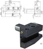 Werkzeughalter für CNC-Drehmaschine PRETEC, DIN 69880 Vierkant-Queraufnahme, Radial links lang Form B6