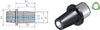 Werkzeugadapter WTO, ISO 26623-1 Schrumpfadapter kurz, ohne Greiferrille
