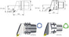 Klemmhalter SWISS TOOLS, 107,5&deg;/55&deg; SDHC L/R
