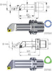 Bohrstange SWISS TOOLS, 95°/80° SCLC R/L