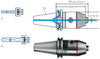 Universal-Spannfutter WTE, DIN 69871, Kurzbohrfutter, Präzision
