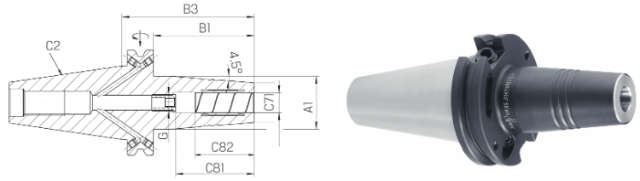 Hydrodehn-Spannfutter SCHUNK, DIN 69871 TENDO, kurz, schlank