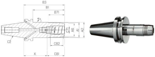Hydrodehn-Spannfutter SCHUNK, JIS B 6339 Hydrodehn-Spannfutter Tendo, kurz, schlank