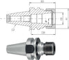 Spannzangenfutter High Precision mit Plananlage HAIMER, HP ZG75