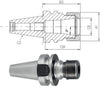 Spannzangenfutter High Precision mit Plananlage HAIMER, HP kurz