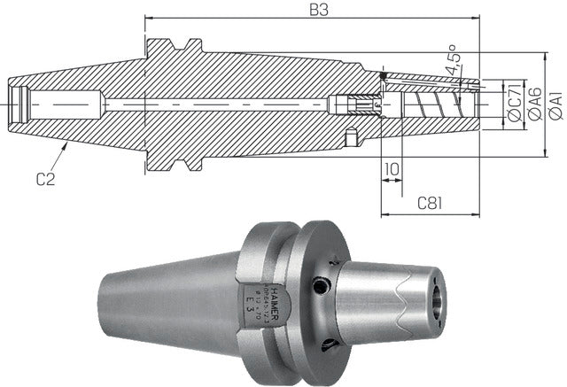 Schrumpffutter mit Plananlage HAIMER, Power, überlang, Cool Jet