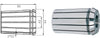 Spannzange FAHRION, DIN ISO 10897 alt DIN 6388 OZ-doppelt geschlitzt Typ 415E Form B Spannbereich 2-16 mm