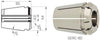 Spannzange ER-BD FAHRION, Präzisions-Spannzange Protect 471E GERC40-BD, abgedichtet, Spannbereich 6,0 - 25,0 mm