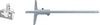 Depth caliper straight measuring rail