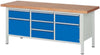 Werkbank RAU, (mit 5 Schubladen, 2 Türen), Tiefe 700 mm