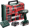 Akku-Bohrschrauber-Set METABO, BS 18 Set