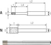 CBN-Schleifstift PFERD, CBN Zylinderform Korn B 126 mittel