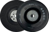 Backing pad for holding ribbed fiber discs