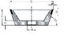 Diamant-Werkzeugschleifscheibe NEUTRAL, Diamant-Topfscheibe Form 11 V9