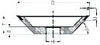 Diamant-Werkzeugschleifscheibe NEUTRAL, Diamant-Tellerschleifscheibe Form 12 V9