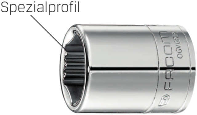 Steckschlüssel-Einsatz FACOM, OGV® Grip, Sechskant