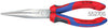 Flachrundzange KNIPEX, verchromt, mit Mehrkomponenten-Hülle
