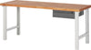 Ergonomische Werkbank PRETEC, Tiefe 700 mm, Gestell RAL 7035 lichtgrau / Einbauten RAL 7016 anthrazitgrau
