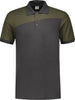 Poloshirt Bicolor mit Quernaht, dunkelgrau/oliv 33360XS