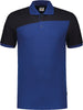 Polo shirt bicolor with cross seam, royal blue/navy 05070XL