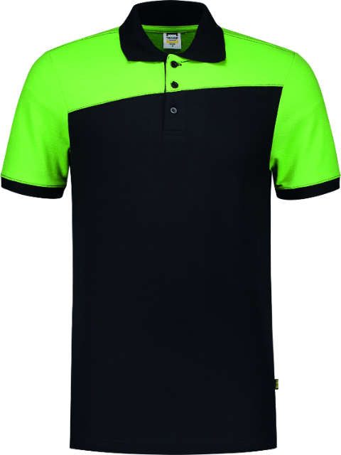 Poloshirt TRICORP, Bicolor mit Quernaht, schwarz/lime