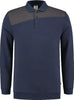 Sweatshirt Bicolor mit Polokragen, dunkelblau/dunkelgrau 50333XL