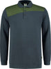 Sweatshirt TRICORP, Bicolor mit Polokragen, dunkelgrau/oliv