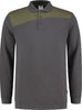 Sweatshirt TRICORP, Bicolor mit Polokragen, dunkelgrau/oliv