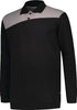 Sweatshirt TRICORP, bicolor with polo collar, black/grey