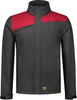 Softshell jacket bicolor with cross seam, dark gray/red 33200XL