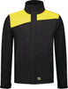 Softshelljacke TRICORP, Bicolor mit Quernaht, schwarz/gelb
